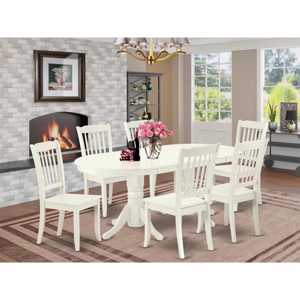 Dining Room Set Linen White, VADA7-LWH-W. Picture 2