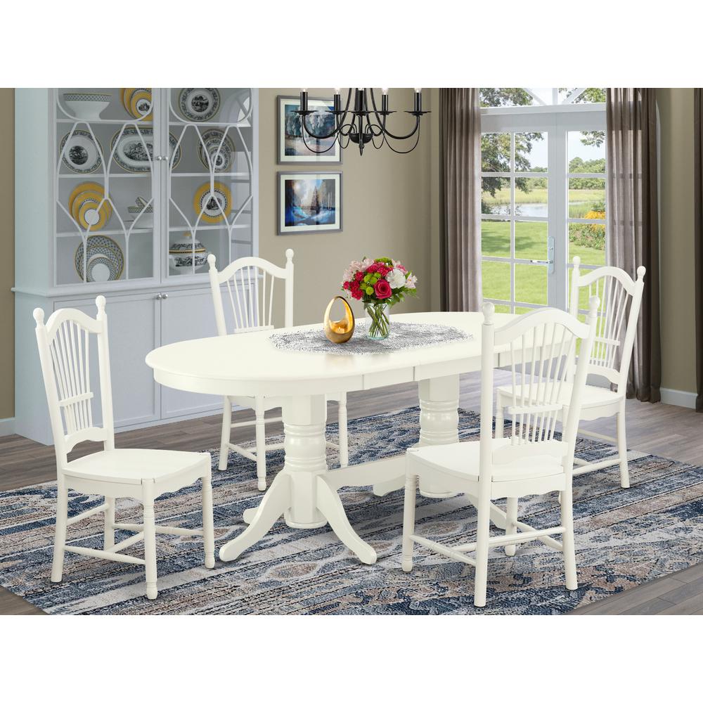 Dining Room Set Linen White, VADO5-LWH-W. Picture 2