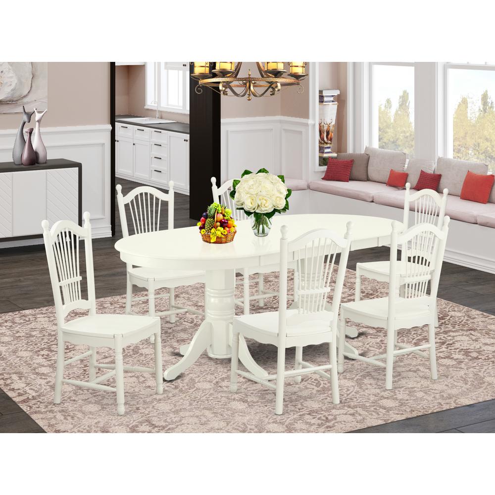 Dining Room Set Linen White, VADO7-LWH-W. Picture 2