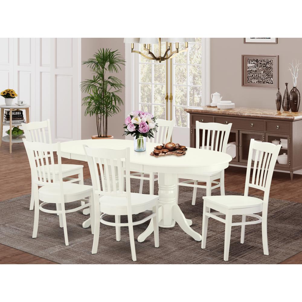 Dining Room Set Linen White, VAGR7-LWH-W. Picture 2