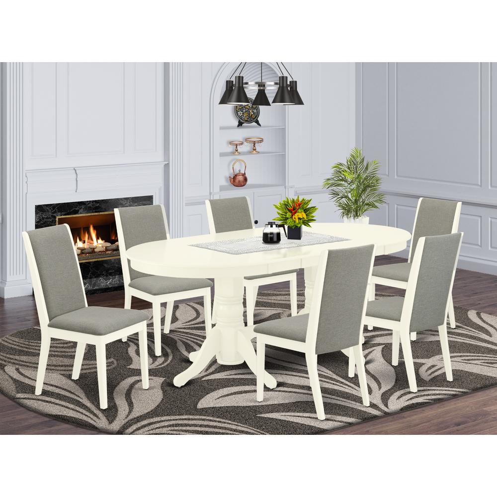 Dining Room Set Linen White, VALA7-LWH-06. Picture 2