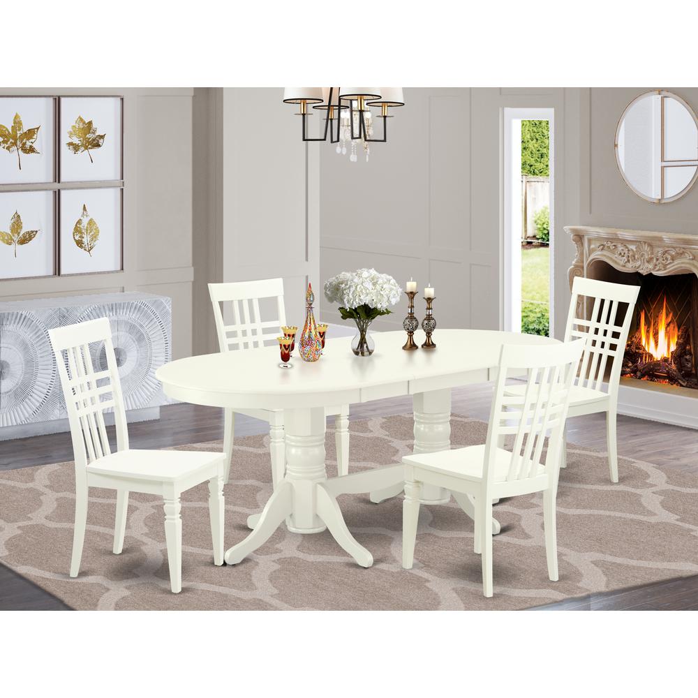 Dining Room Set Linen White, VALG5-LWH-W. Picture 2