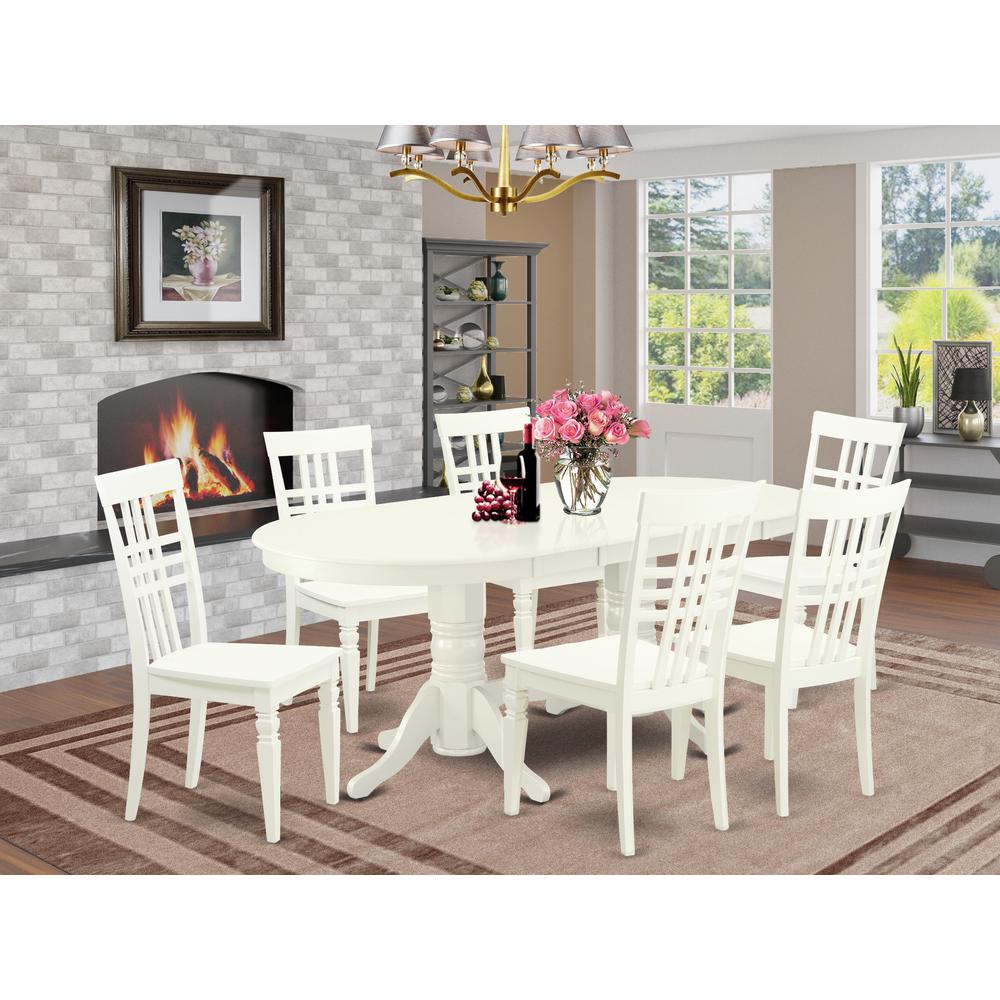 Dining Room Set Linen White, VALG7-LWH-W. Picture 2