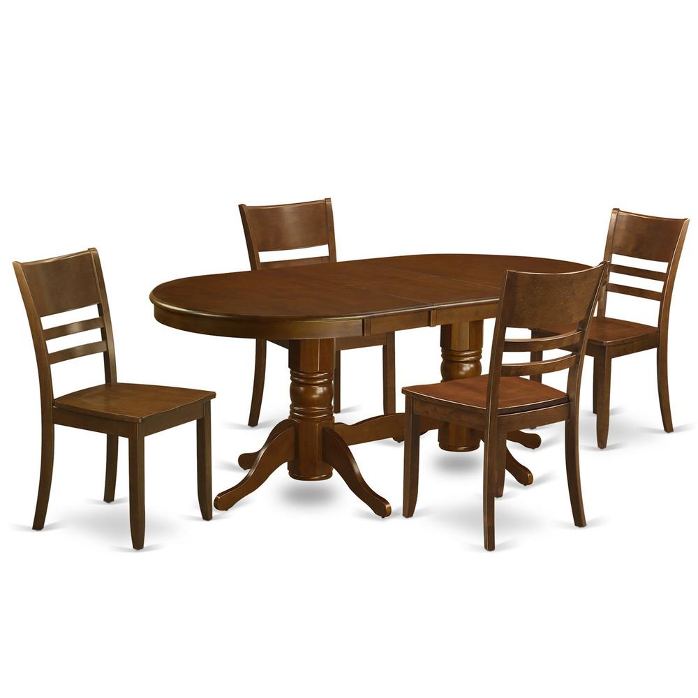 5  Pc  Vancouver  Kitchen  Table  with  a  17in  Leaf  and  4  Wood  dinette  Chairs. Picture 2