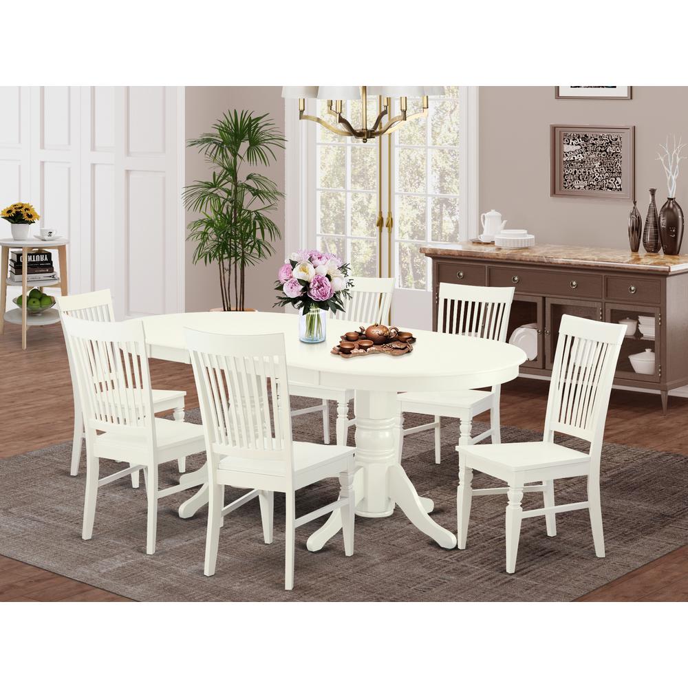 Dining Room Set Linen White, VAWE7-LWH-W. Picture 2