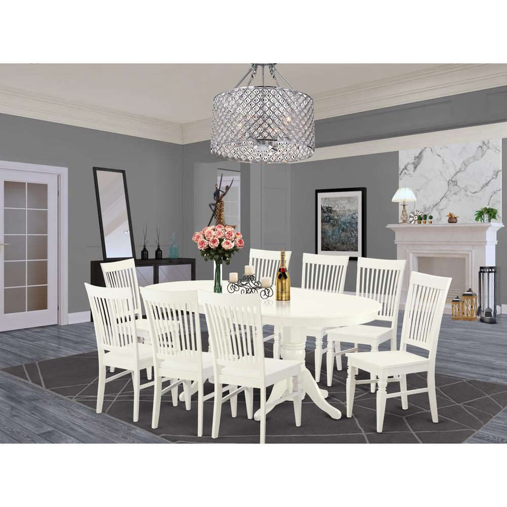 Dining Room Set Linen White, VAWE9-LWH-W. Picture 2