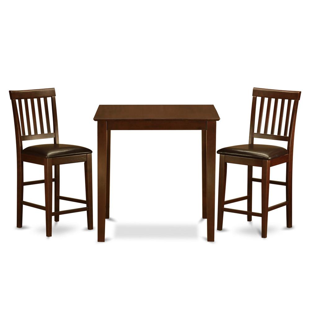 3  PC  counter  height  Dining  set-Square  pub  Table  and  2  Stools. Picture 2