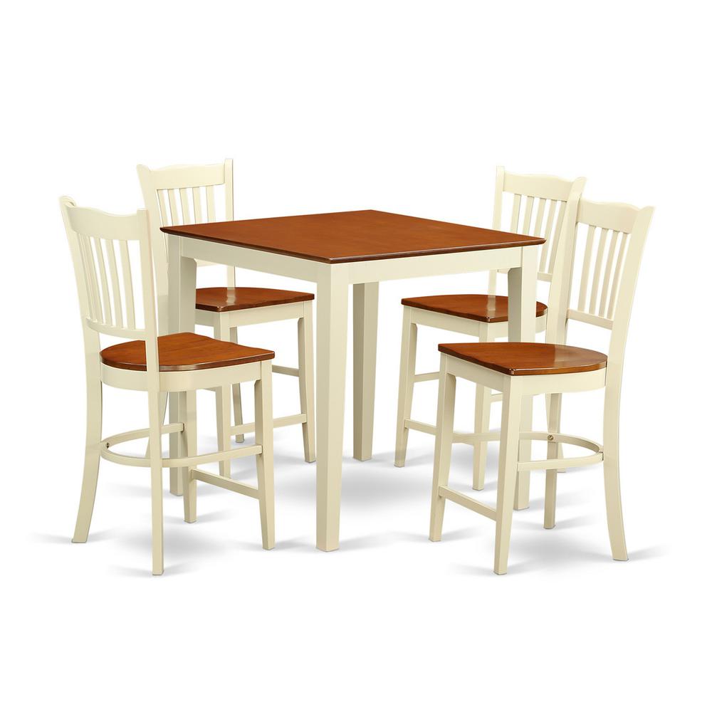5  PC  counter  height  Table  and  chair  set-pub  Table  and  4  counter  height  Chairs. Picture 2