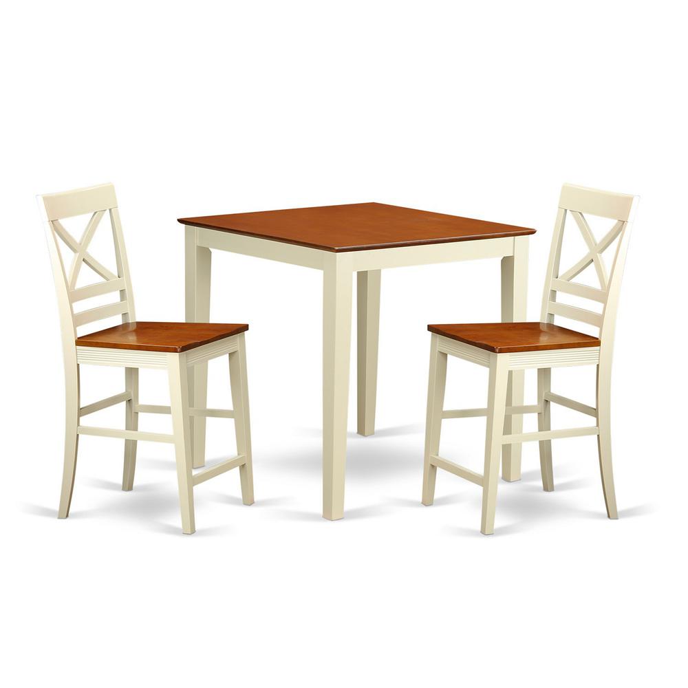 3  PC  Dining  counter  height  set-pub  Table  and  2  Dining  Chairs.. Picture 2