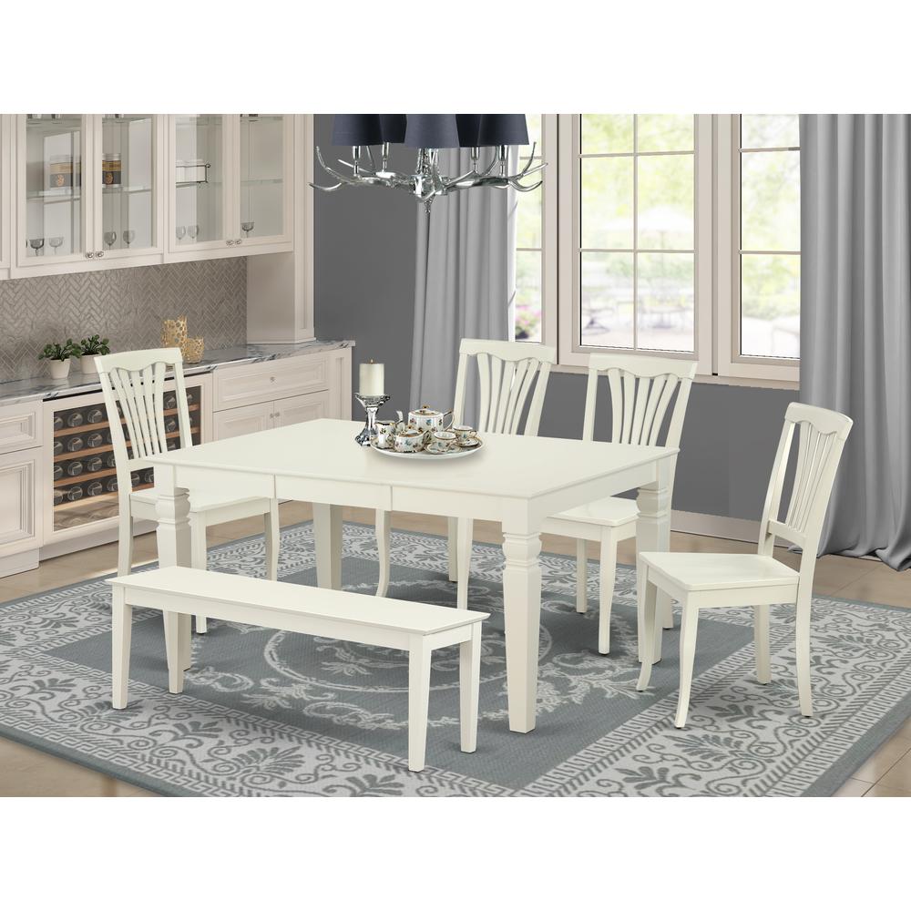 Dining Room Set Linen White, WEAV6C-LWH-W. Picture 2