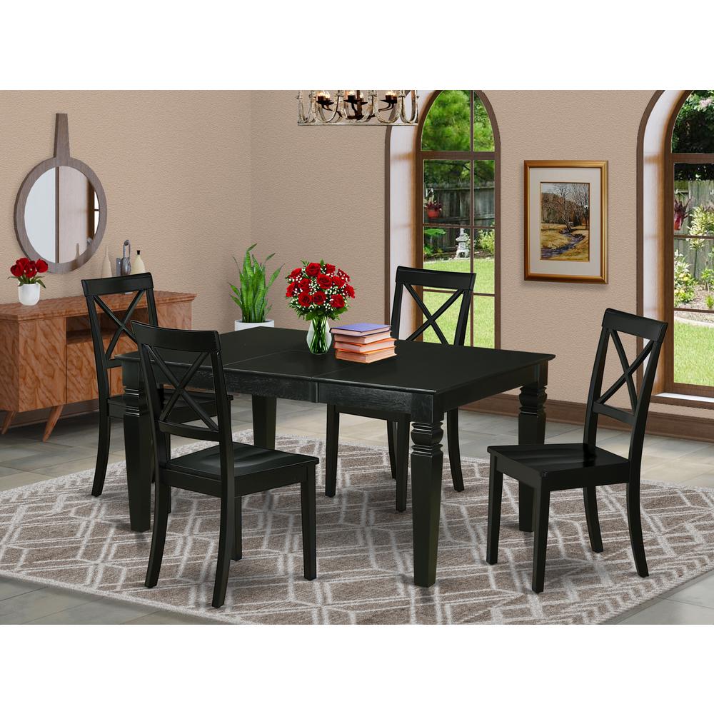 Dining Room Set Black, WEBO5-BLK-W. Picture 2