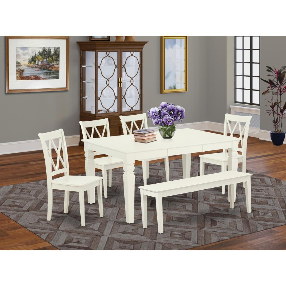Dining Room Set Linen White, WECL6C-LWH-W. Picture 2