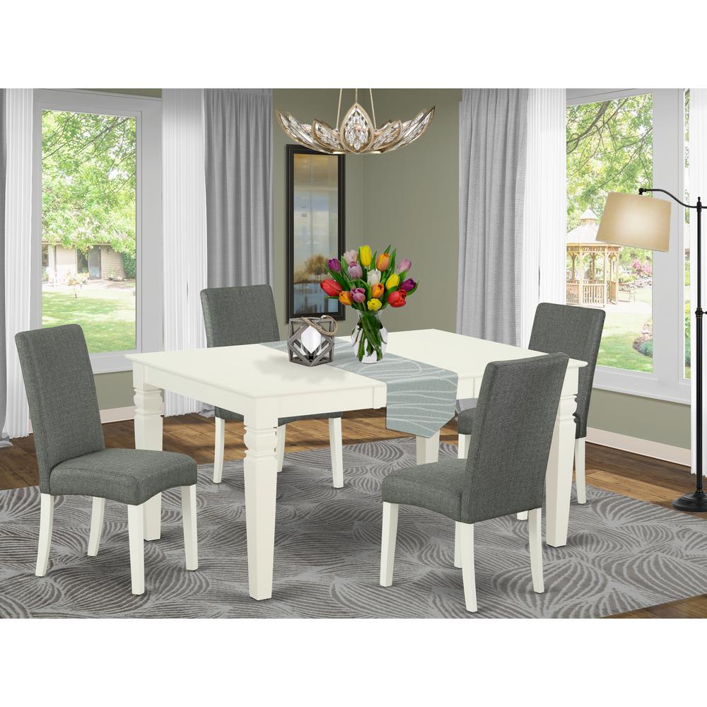 Dining Room Set Linen White, WEDR5-LWH-07. Picture 2