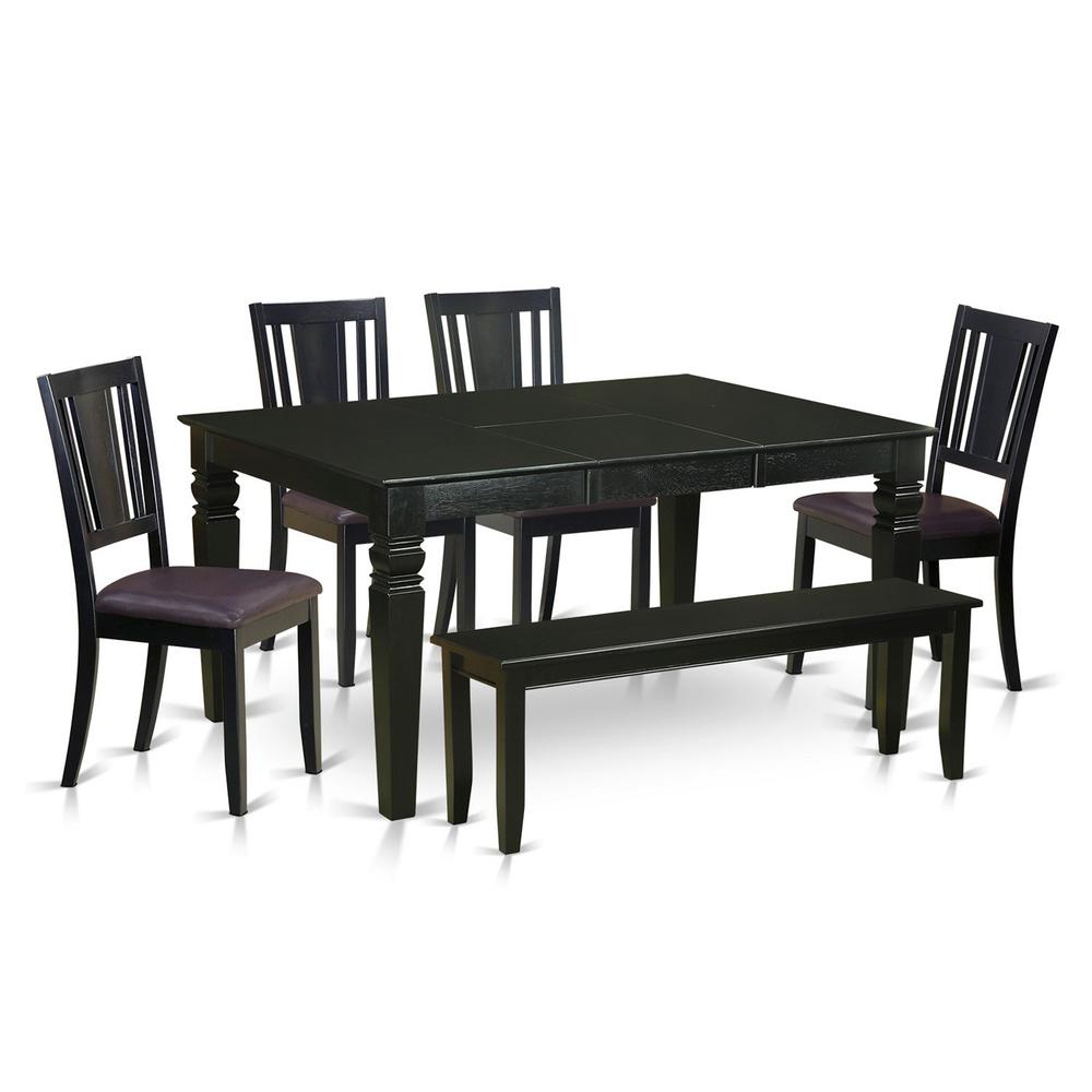 6  PC  dinette  set  -  Kitchen  Table  and  4  dinette  Chairs  along  with  Bench. Picture 2