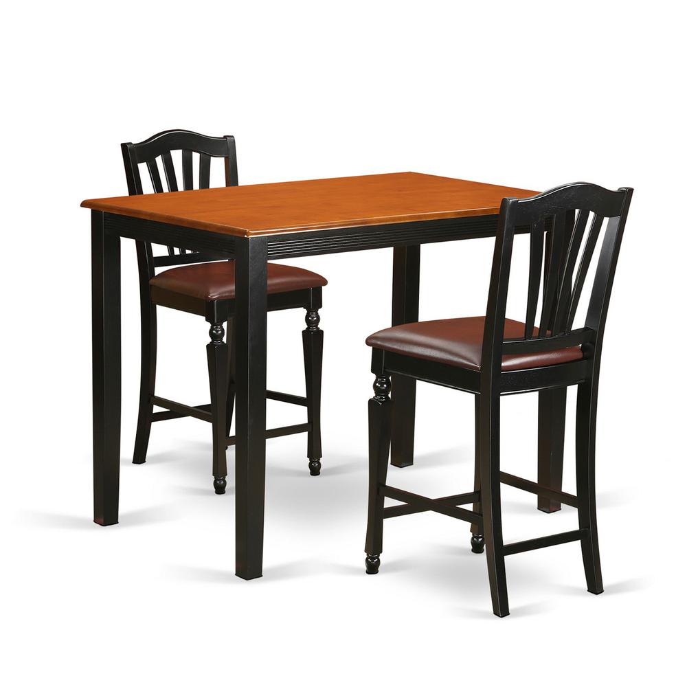 3  Pc  pub  Table  set  -  Dining  Table  and  2  counter  height  stool.. Picture 2