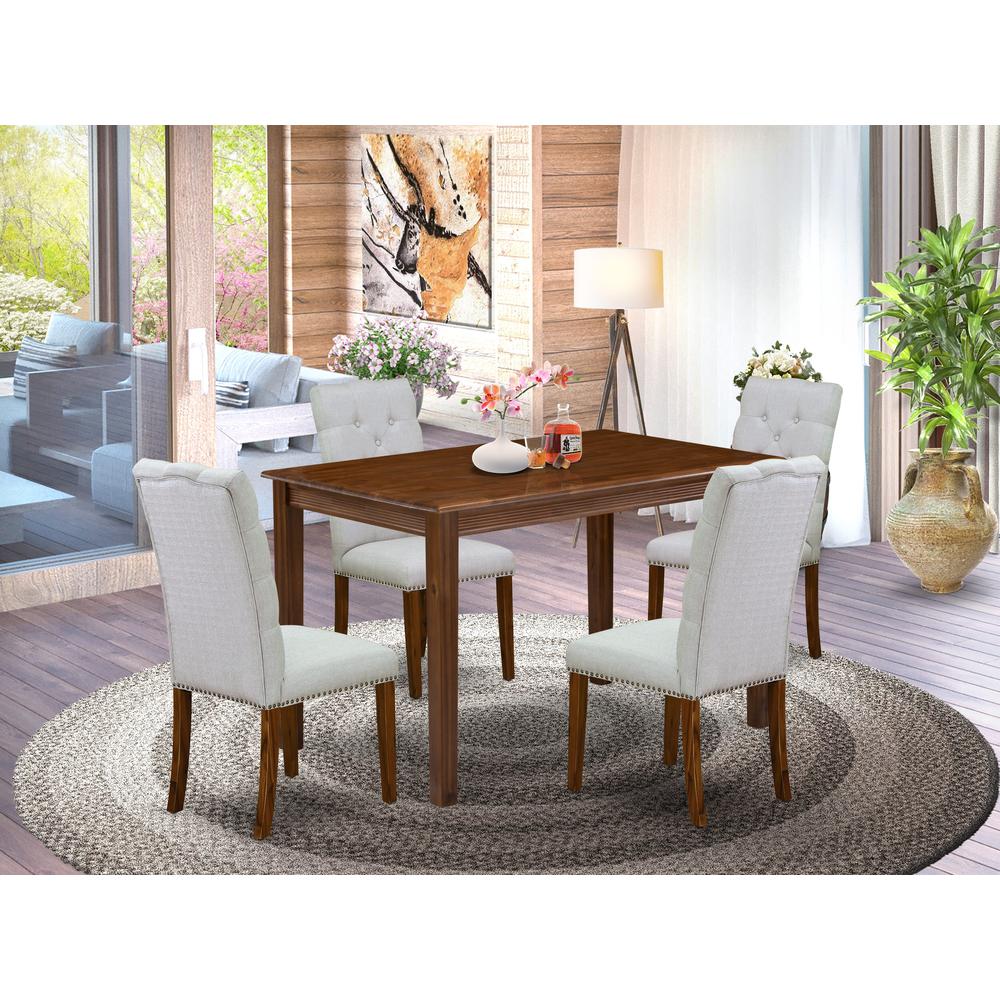 5 Piece Dining Room Furniture Set Consist of a Rectangle Dining Table. Picture 15