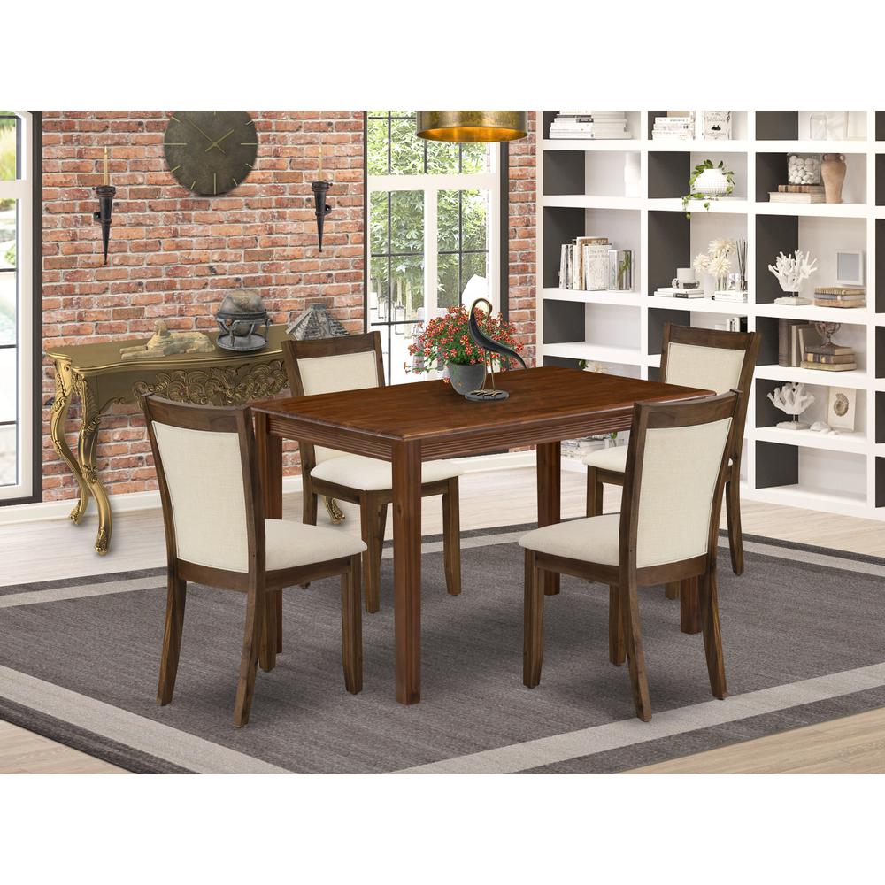 5 Piece Modern Dining Table Set Consist of a Rectangle Kitchen Table. Picture 15