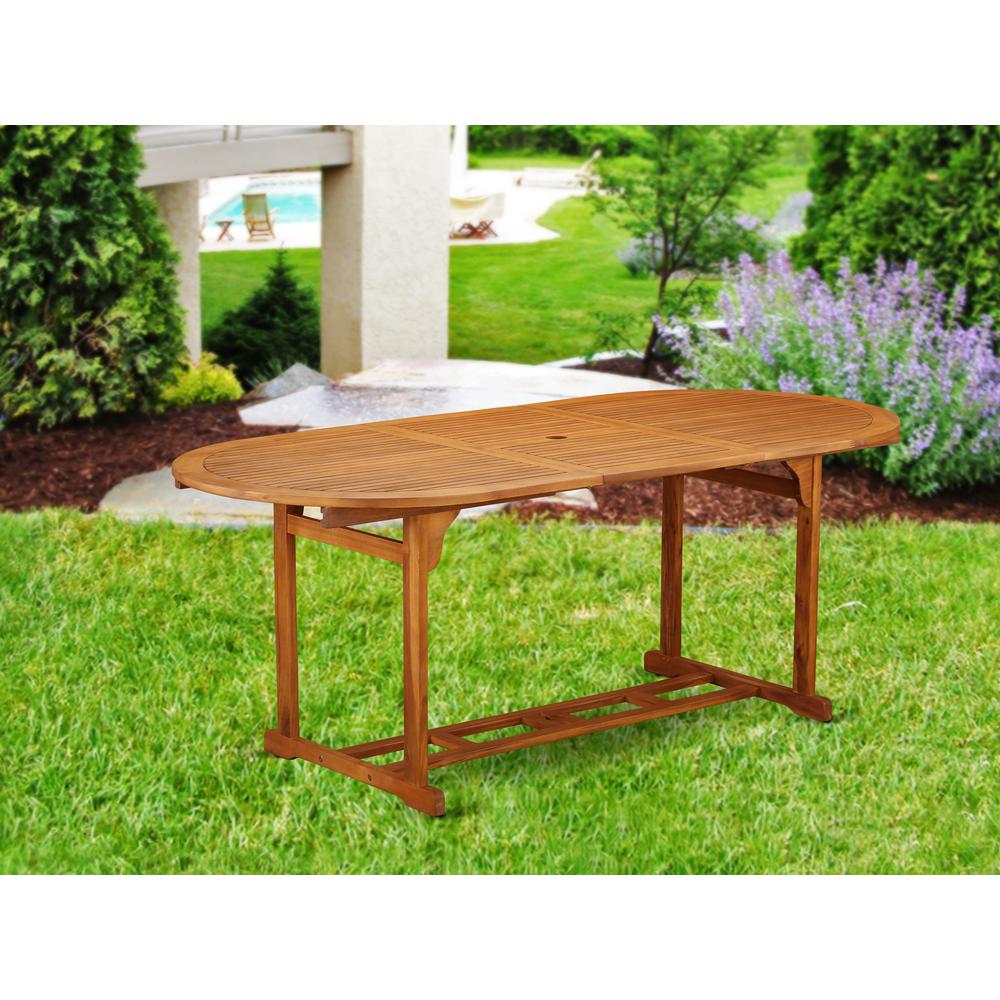Wooden Patio Table Natural Oil, BBSTXNA. Picture 2