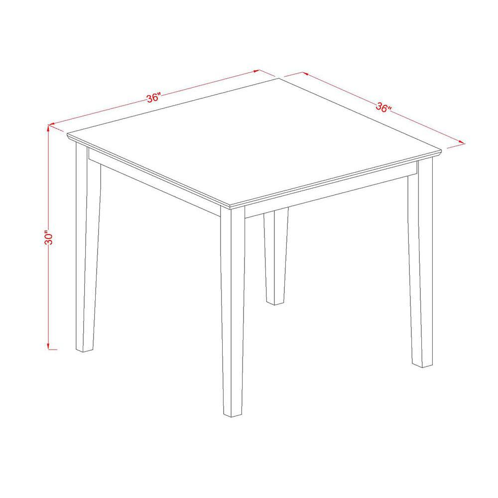 5 Piece Dining Table Set Consists of a Square Modern Kitchen Table. Picture 4