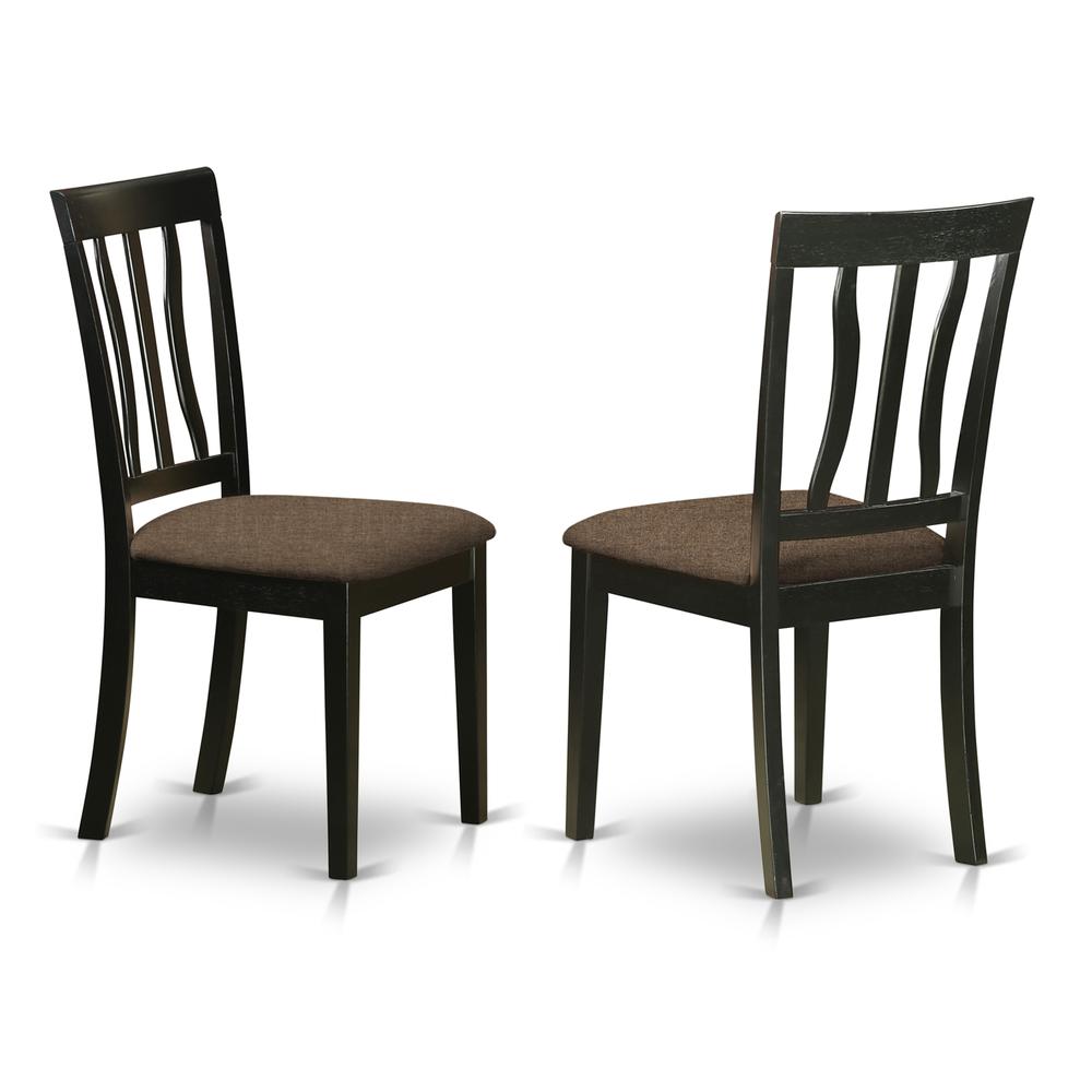DUAN5-BLK-C 5 PC Table and chair set for 4-Dining Table and 4 Dining Chairs. Picture 4