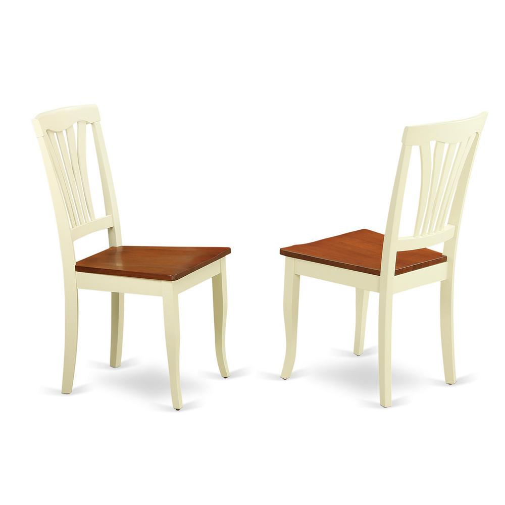 Avon  Dining  Chair  Wood  Seat  -  Buttermilk    and  Cherry  Finish,  Set  of  2. Picture 2
