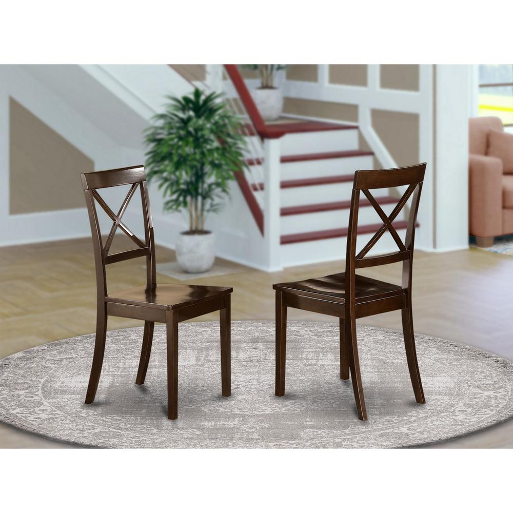 Boston  X-Back  kitchen  chair  with  Wood    Seat,  Set  of  2. The main picture.