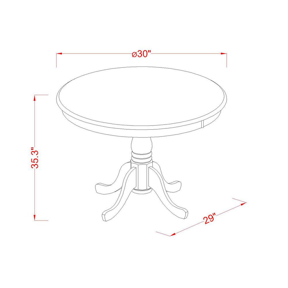 Eden  round  counter  height  table  finished  in  linen  white. Picture 3
