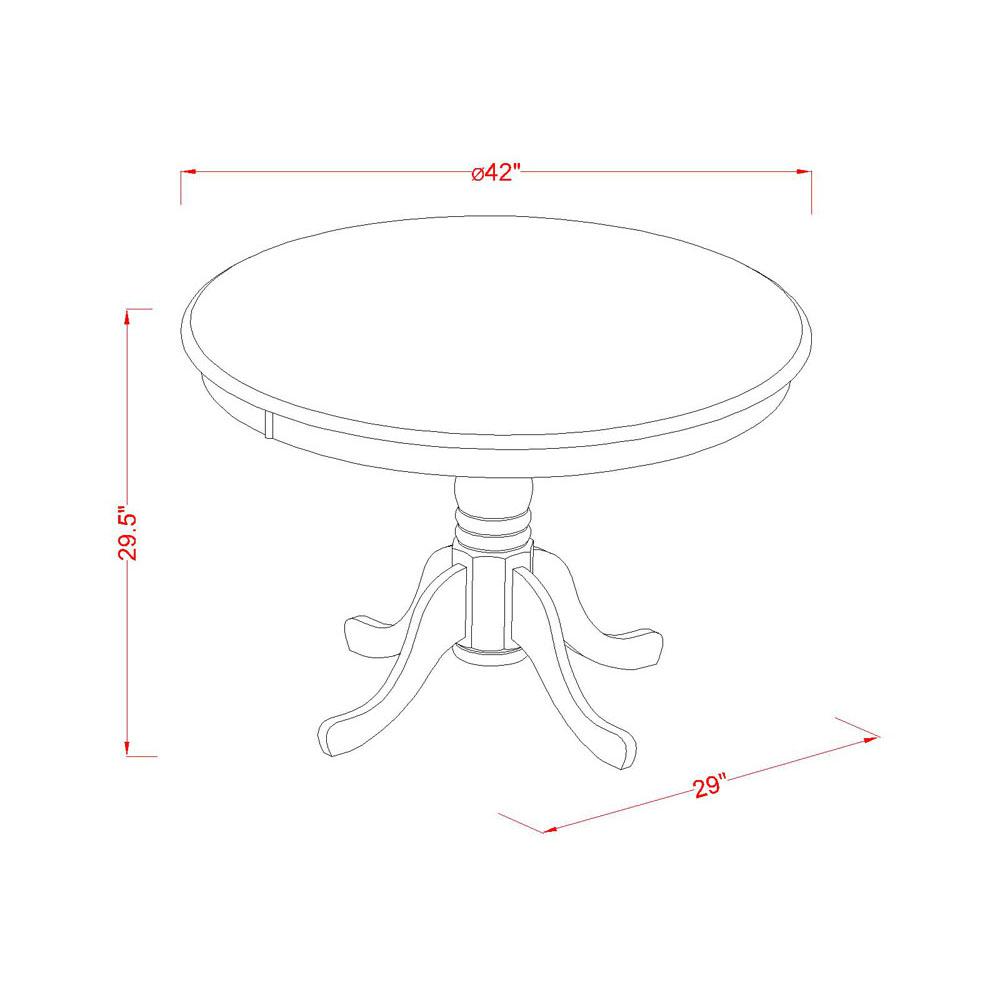 Hartland  Table  42"  diameter  Round    Table  -Cappuccino  Finish. Picture 3