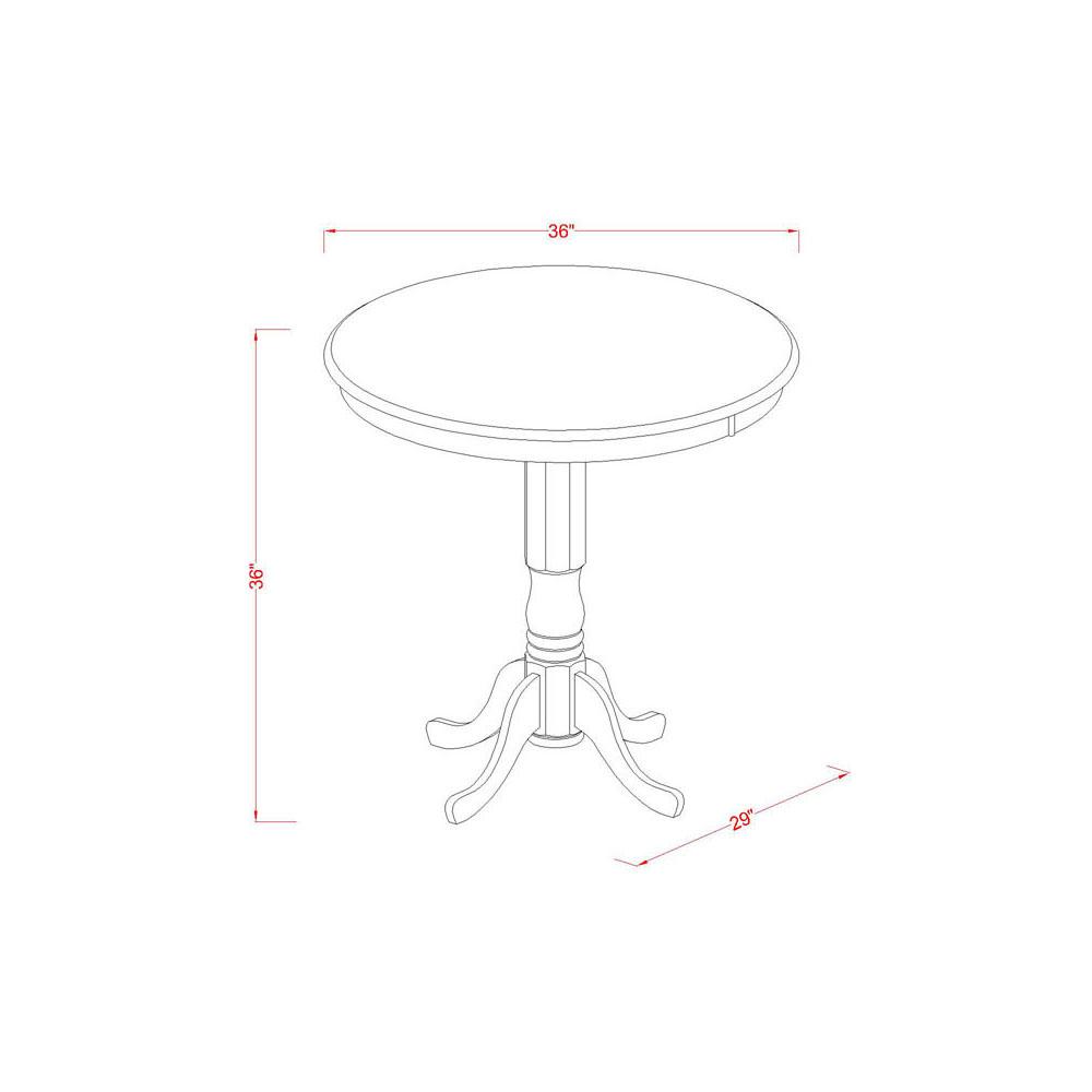 JAVN3-MAH-C 3 Pc Dining counter height set - Dining Table and 2 counter height Chairs.. Picture 3