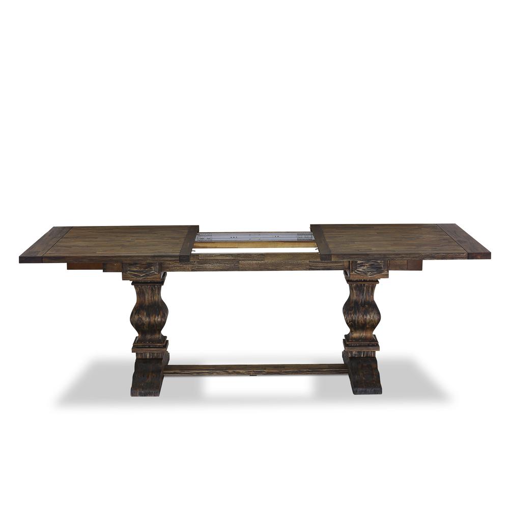 5 Piece Dining Set Consists of a Rectangle Wooden Table with Butterfly Leaf. Picture 2