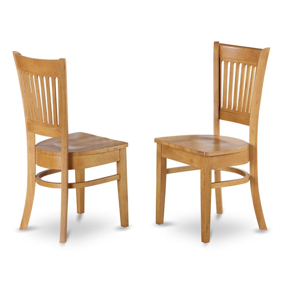Vancouver    Wood  Seat  Kitchen  dining  Chairs  in  Oak  Finish,  Set  of  2. Picture 1