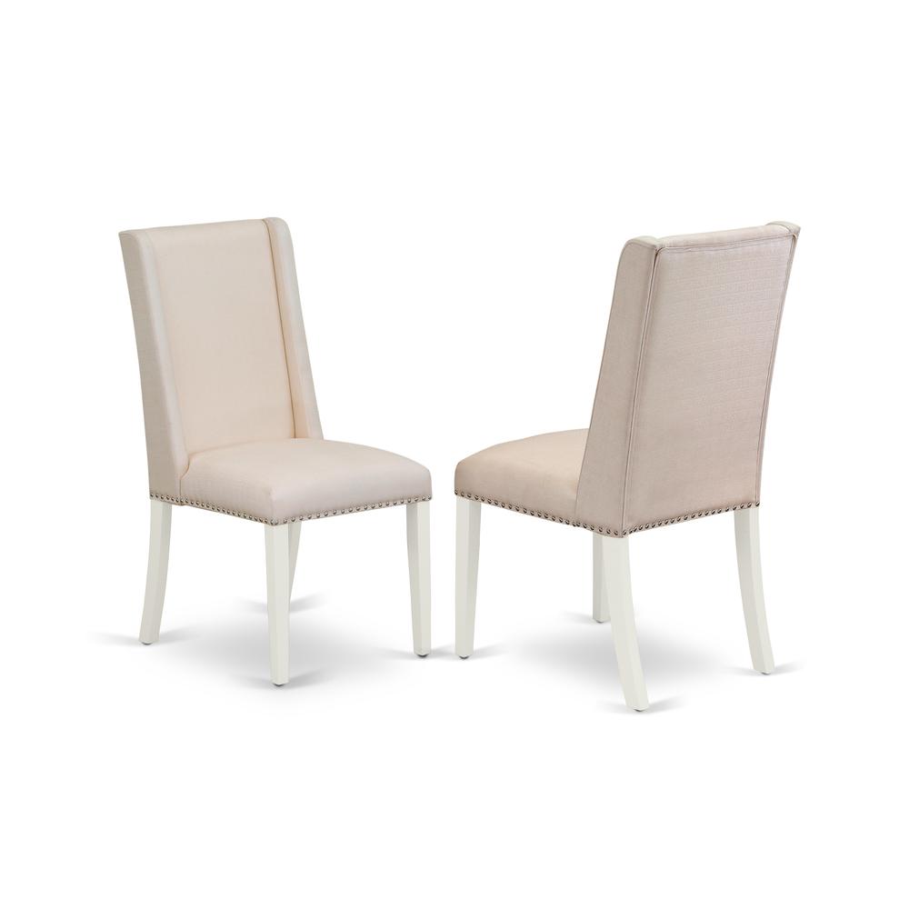 Dining Chair Linen White, FLP2T01. The main picture.