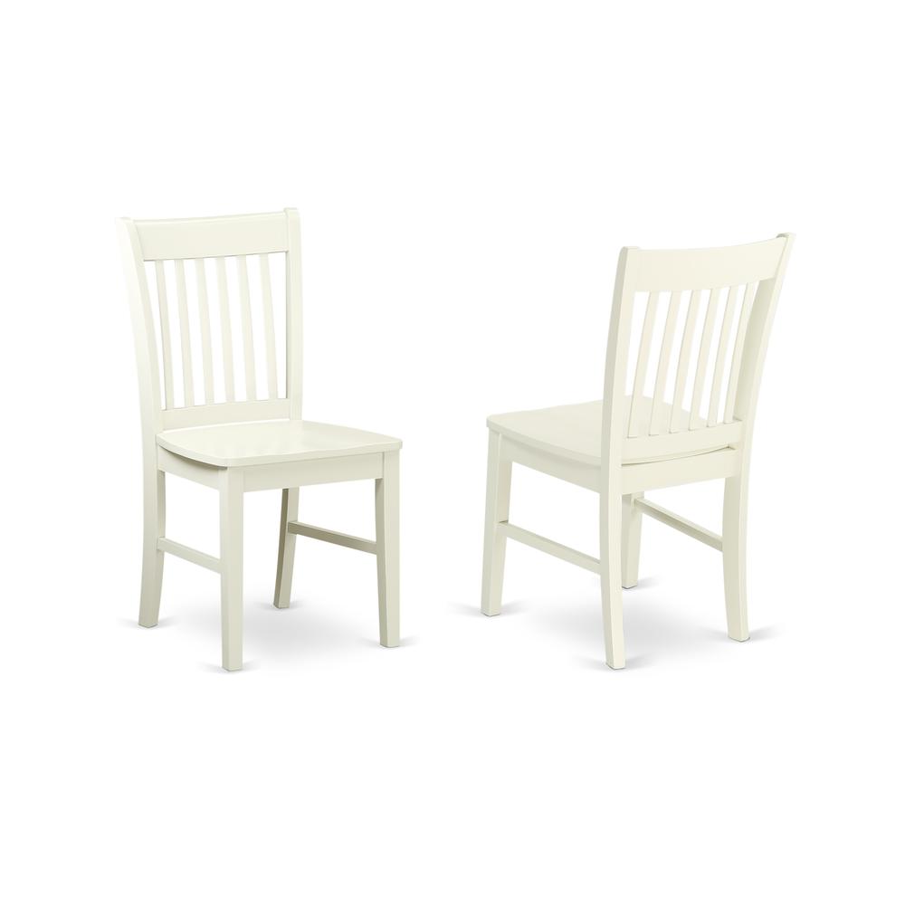 Dining Chair Linen White, NFC-LWH-W. Picture 1