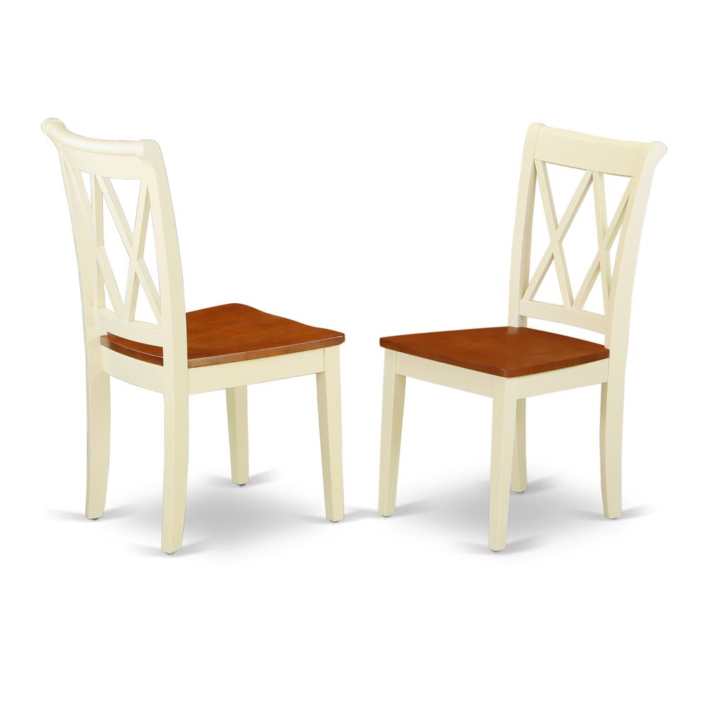 Dining Chair Buttermilk & Cherry, CLC-BMK-W. Picture 1