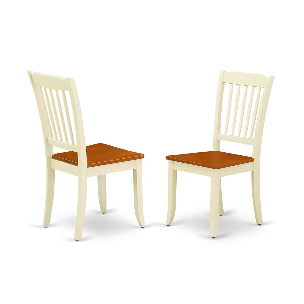 Dining Chair Buttermilk & Cherry, DAC-BMK-W set of 2. Picture 1