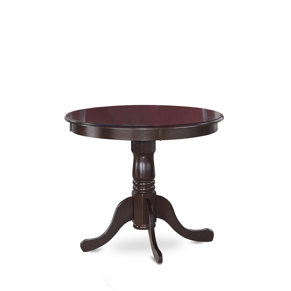 ANBO5-CAP-C 5 Pc small Kitchen Table and Chairs set-round Table and 4 Chairs for Dining room. Picture 3