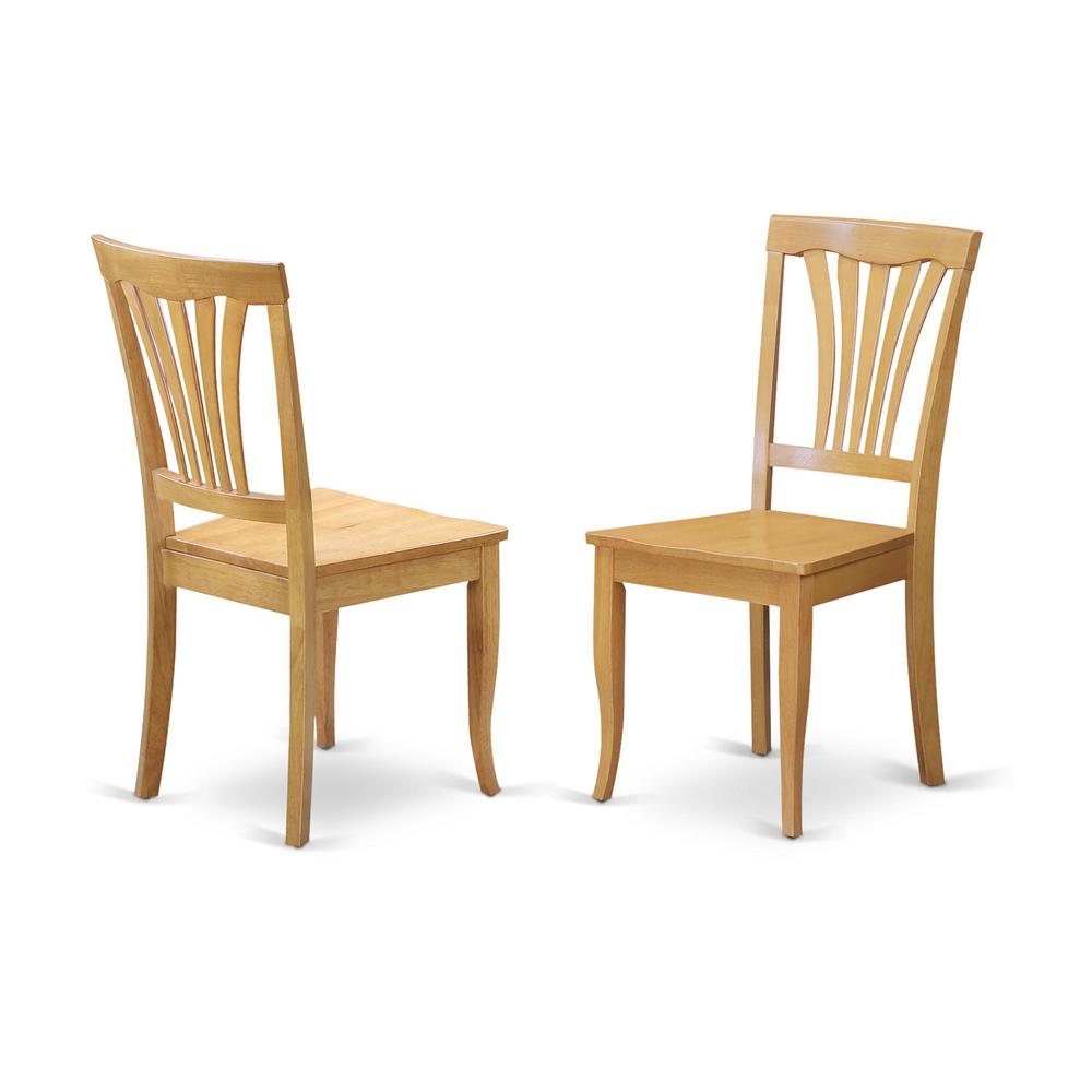 Avon  Dining  Room  Chair  Wood  Seat  -  Oak  Finish,  Set  of  2. Picture 2