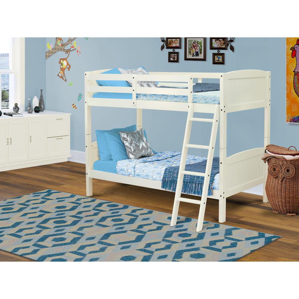 Albury Twin Bunk Bed in White Finish. Picture 9
