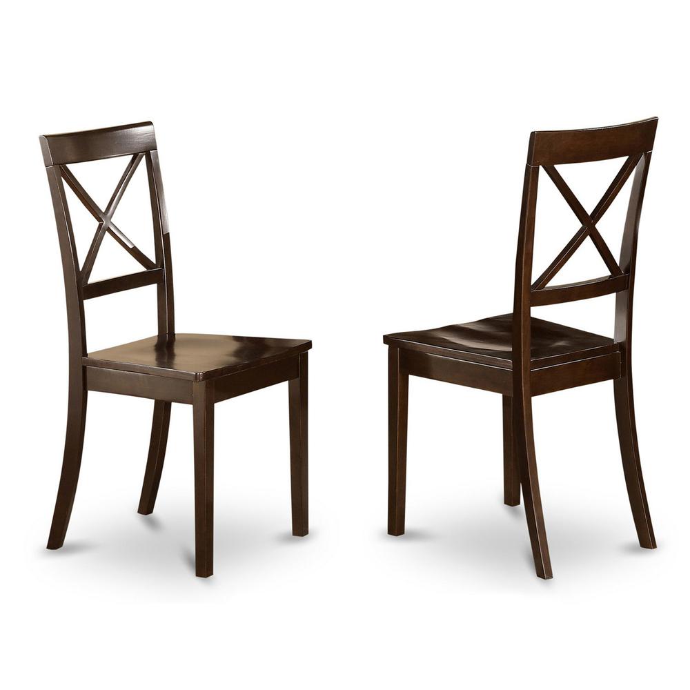 Boston  X-Back  kitchen  chair  with  Wood    Seat,  Set  of  2. Picture 2