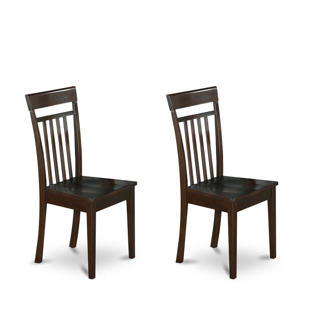 Capri  slat  back    kitche  dining  Chair  with  wood  Seat,  Set  of  2. Picture 2
