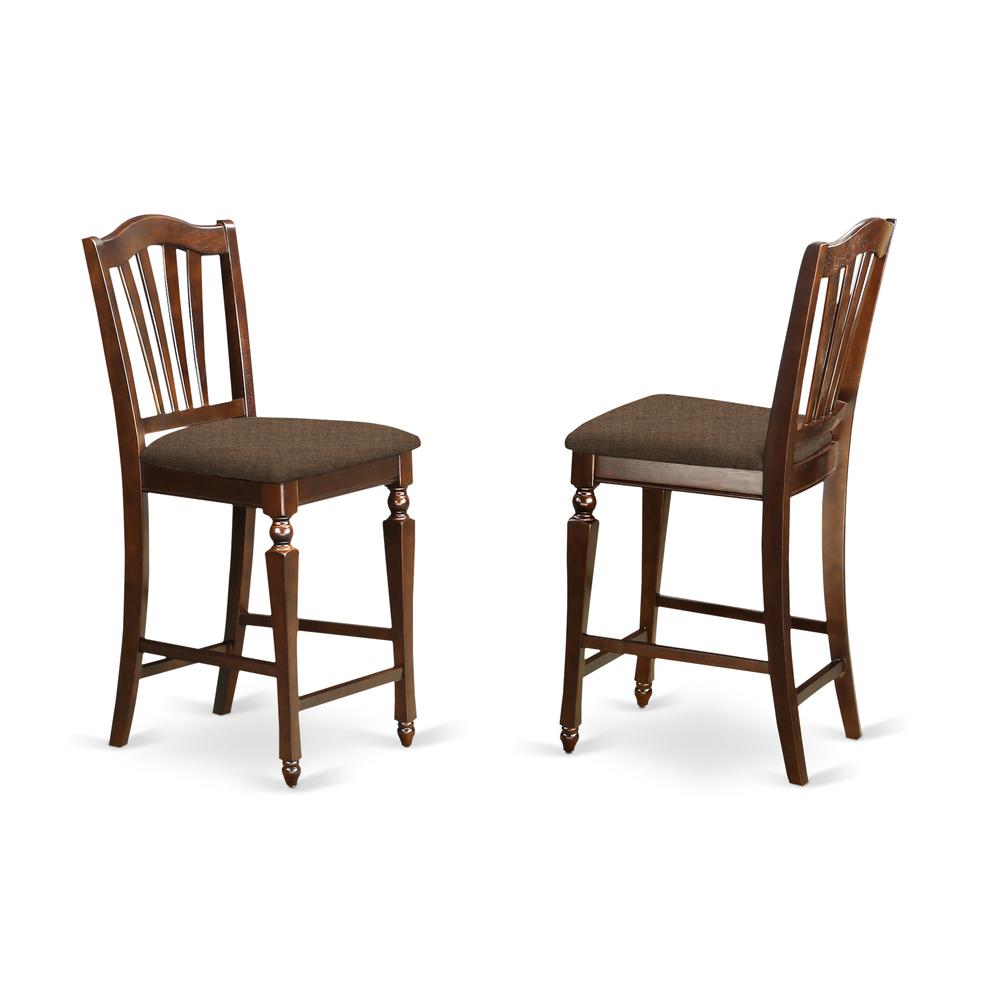 EDCH3-MAH-C 3 Pc pub Table set-pub Table and 2 Kitchen Dining Chairs.. Picture 4