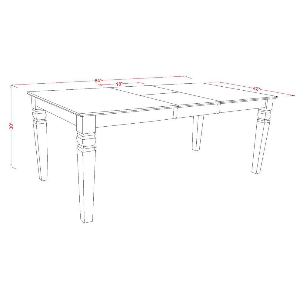 7 Piece Dining Table Set Consists of a Rectangle Kitchen Table. Picture 4
