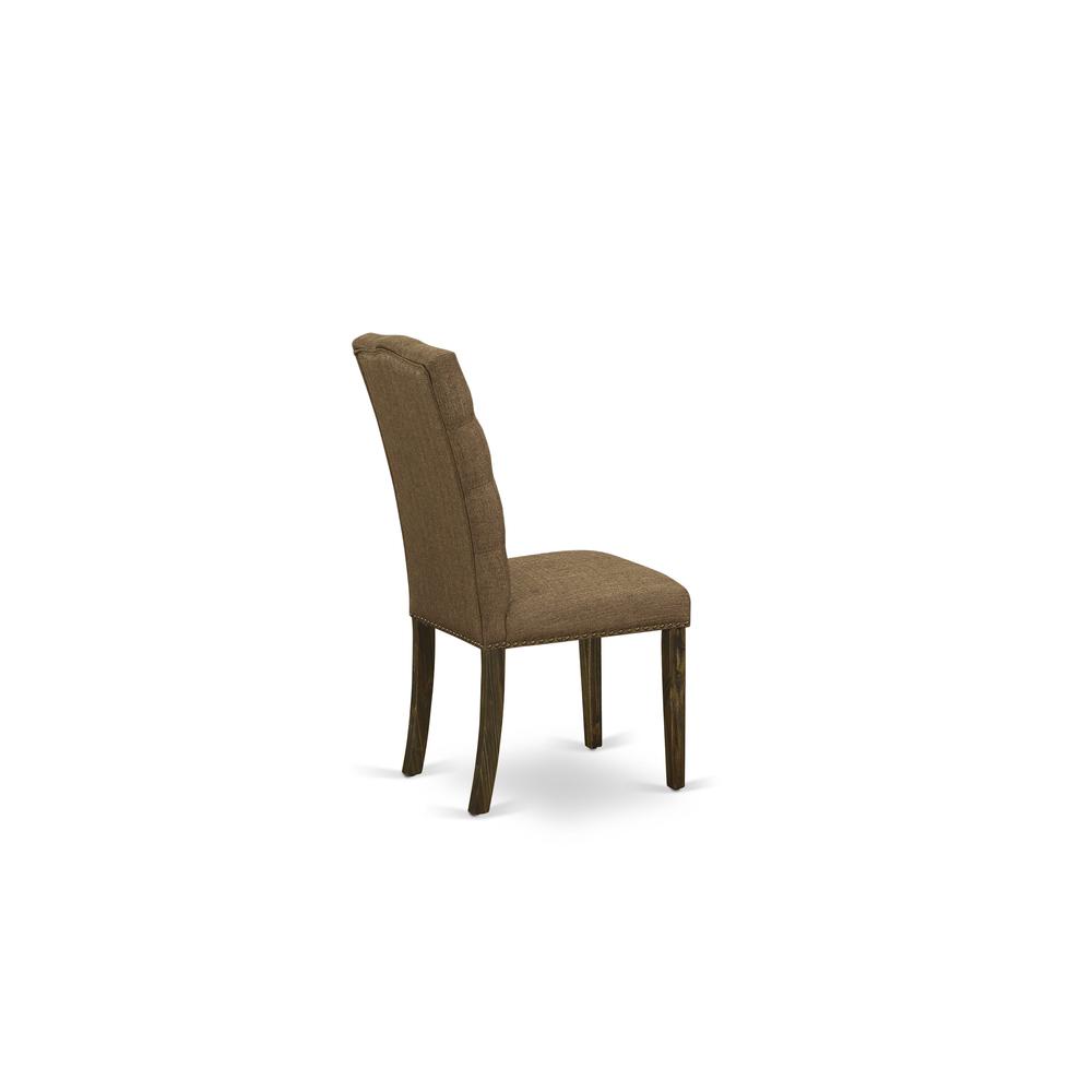 9-piece with Chair’s Legs and Brown Beige Linen Fabric. Picture 10
