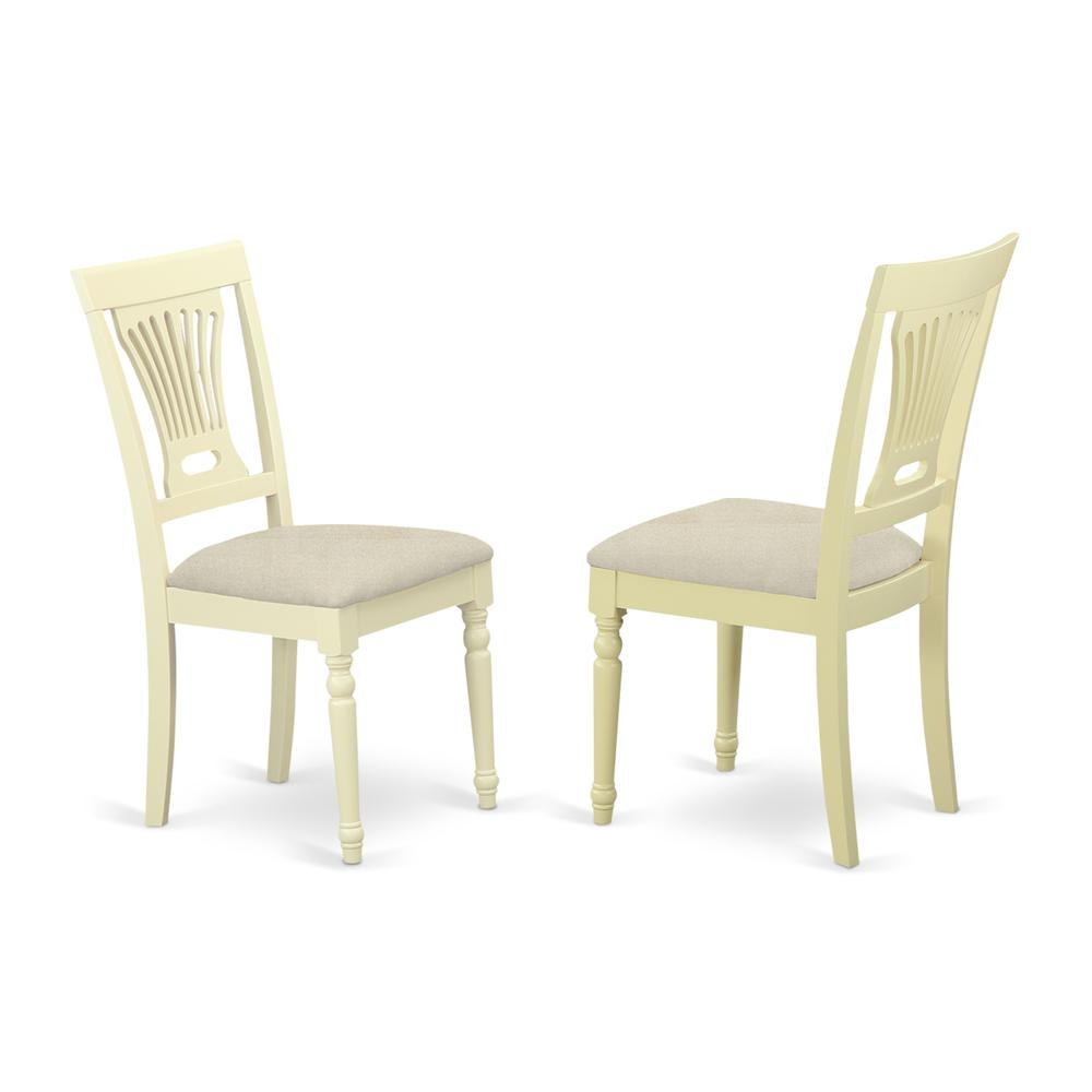 PVC-WHI-C Plainville Chair for dining room Cushioned Seat - Buttermilk. Picture 1