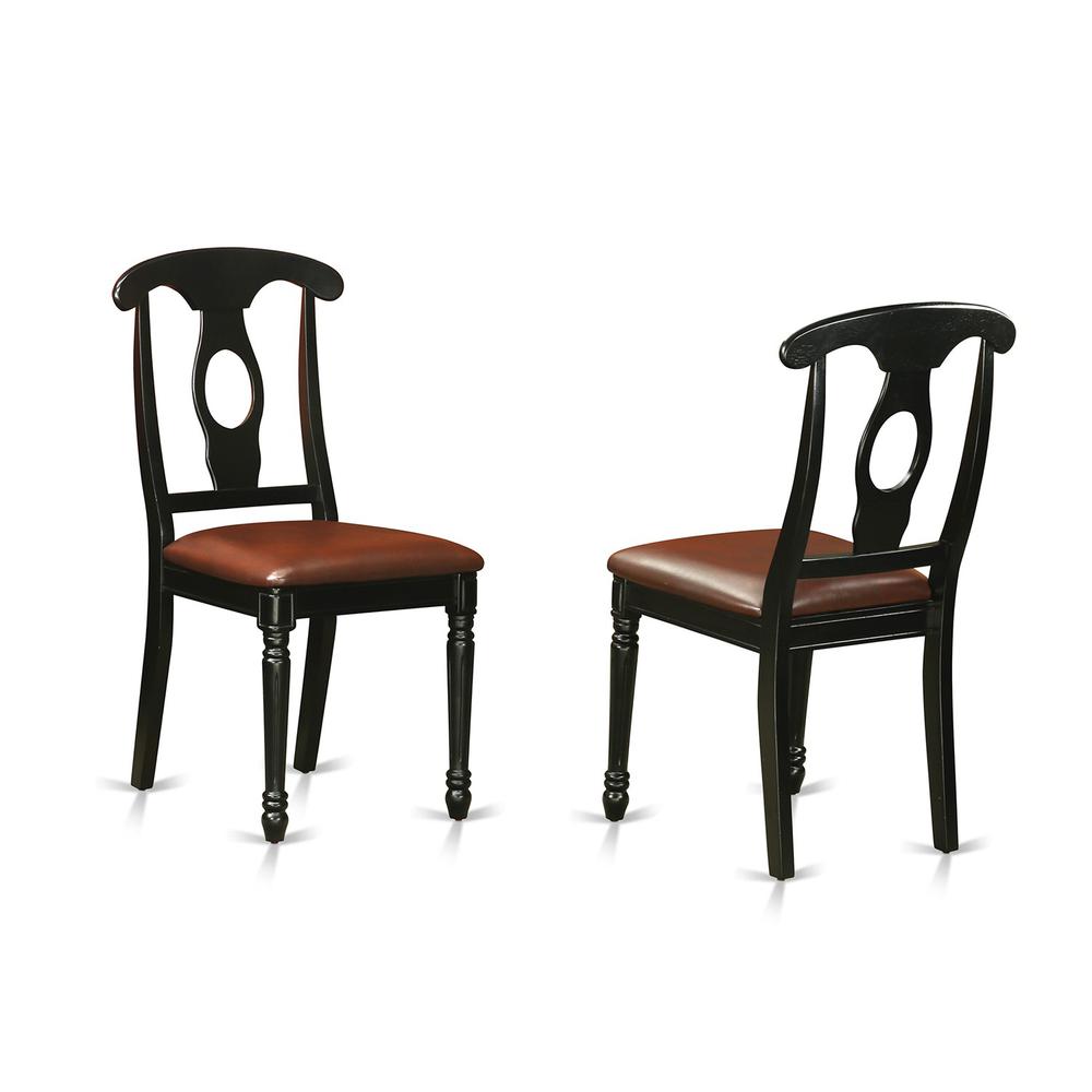 Black  3  Pc  Dining  room  setwith  2  Leather  Chairs. Picture 4