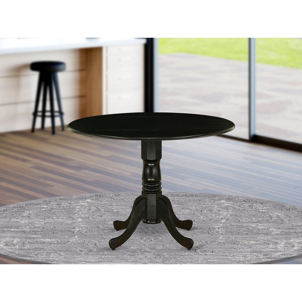 Dining Table Wirebrushed Black, DLT-ABK-TP. Picture 2
