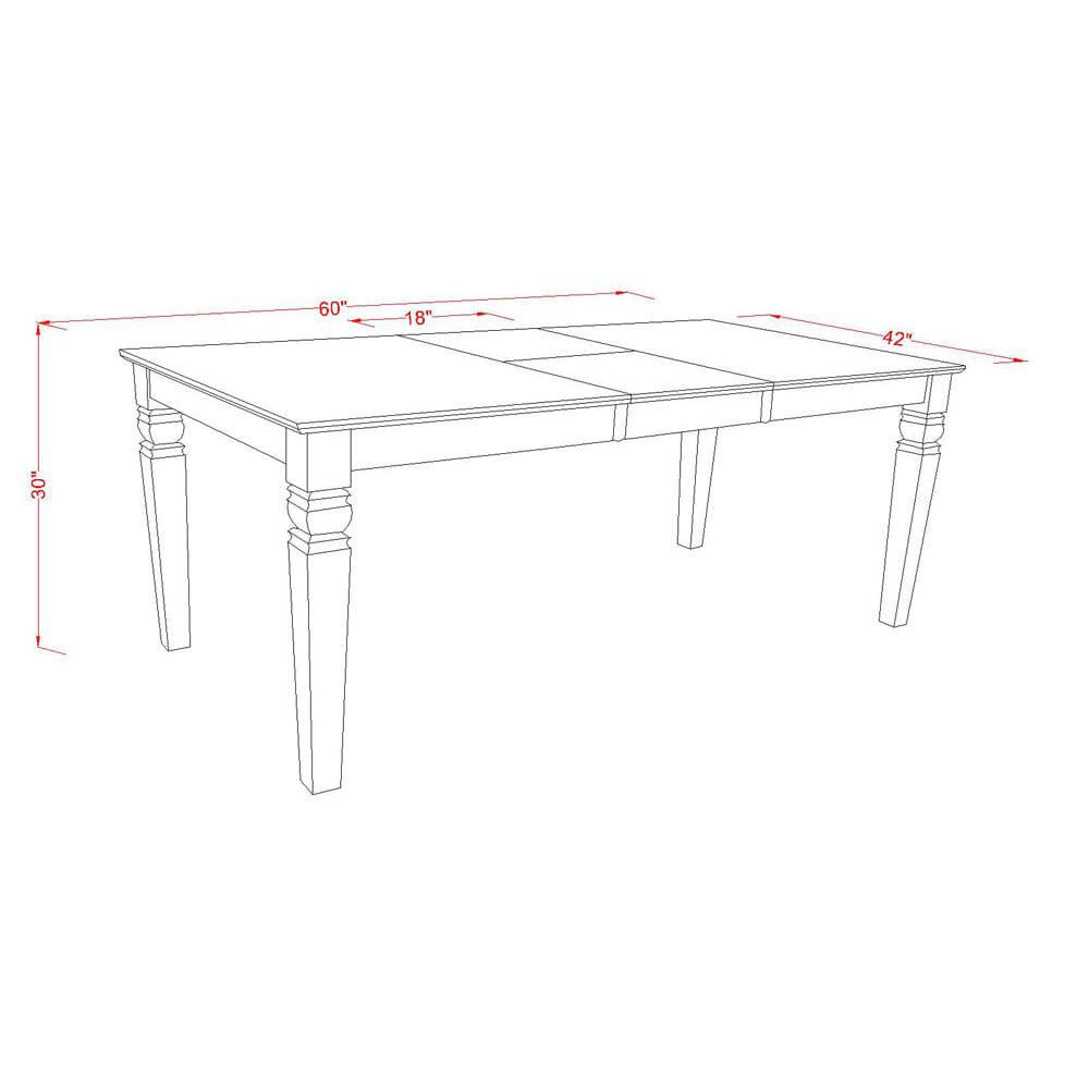 5 Piece Dining Table Set Consists of a Rectangle Wooden Table. Picture 4