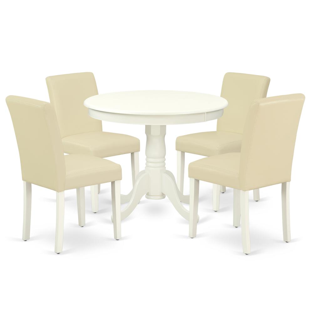 Dining Room Set Linen White, ANAB5-LWH-64. Picture 1
