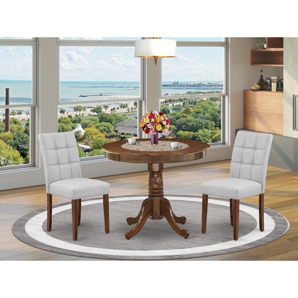 3 Piece Modern Dining Set consists A Dinning Table. Picture 1
