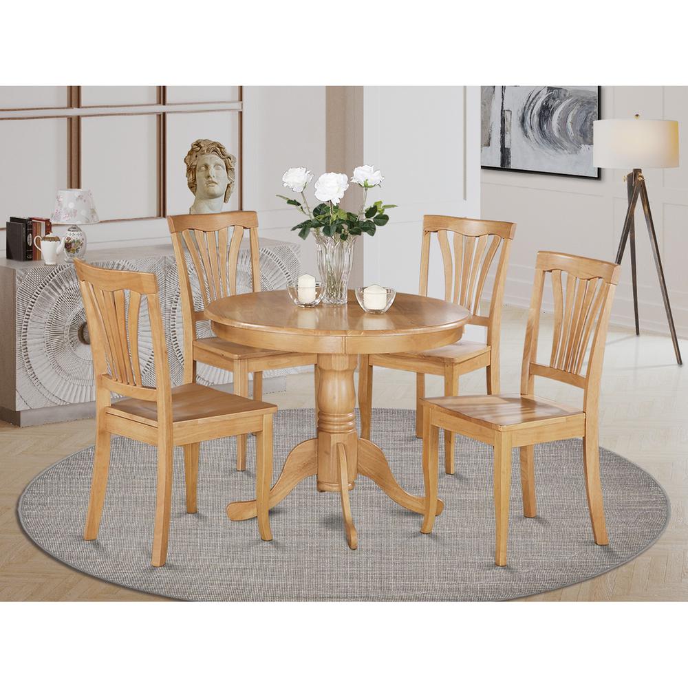 5  Pc  Kitchen  Table-round  Kitchen  Table  plus  4  Chairs  for  Dining  room. Picture 1